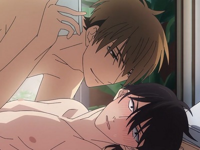 Junta teases Takato during sex.