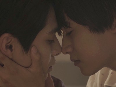 Mitsuru kisses Koichi to give him reassurance.