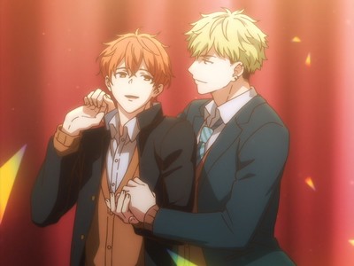 Mafuyu and Yuki enjoy a romantic moment.