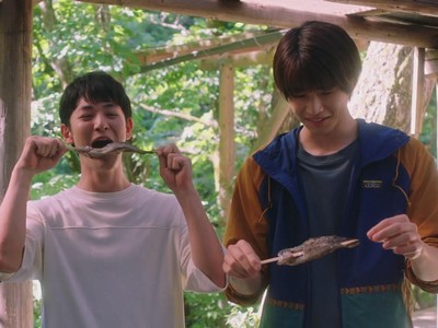 Kohei and Taichi go camping in Episode 6 of I Hear the Sunspot.