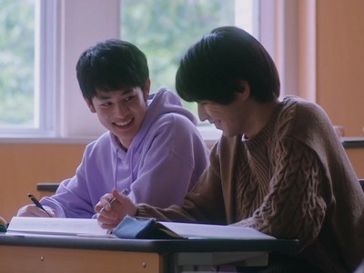 Kouhei and Taichi attend a lecture together.