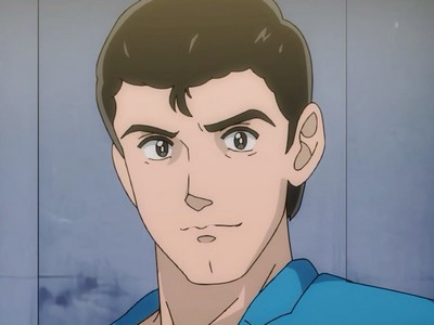 Abe is voiced by the Japanese actor Yoshiro Sasaki (佐々木喜朗).