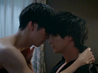 Takashi and Miyata get intimate.