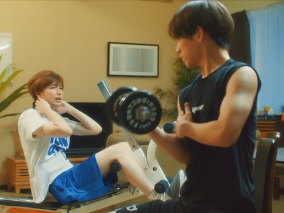 Kota and Naoya work out on their last night together.