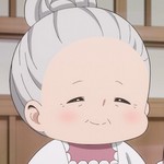 Shirosaki's grandmother is voiced by Shinobu Sato (佐藤しのぶ).