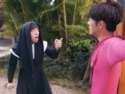 Tin is a shame nun berating himself for wrecking KK and Francesca's marriage.