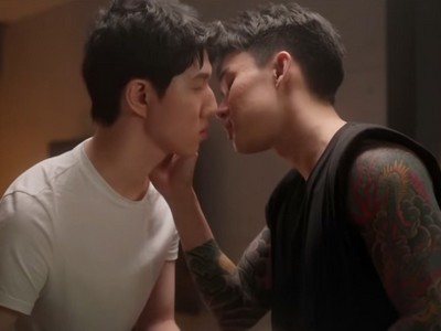Gabriel and Charlie almost kiss.