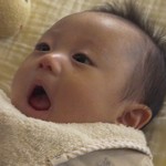 Naomi's baby is portrayed by a Japanese child.