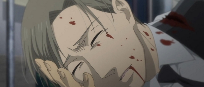 Yashiro gets shot in the end of Twittering Birds Never Fly.