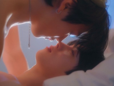 Hinata and Sora are in bed.
